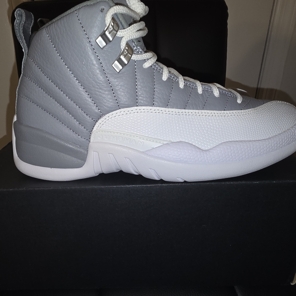 Gray and White High-Top Sneakers